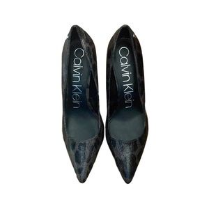 Calvin Klein Black Size 10 Faux Leather